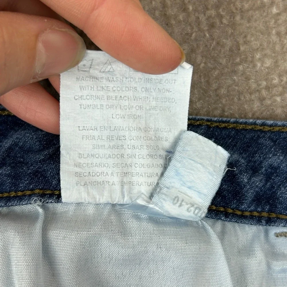 Lee Riders Capri Jeans Womens 14 Blue Denim Cotton Stretch Mid Rise Whiskers